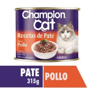 champion cat, pate para GATOS, sabor POLLO,315gr