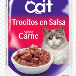 champion cat, trocitos de CARNE, para gatos 100gr