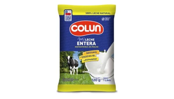 Leche en Polvo Entera Colun, 120 gr