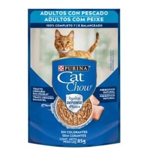 Purina, Cat Chow, adultos con pescado, 85gr