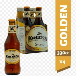 Cerveza Kross golden ,pack de 4 x 330 cc