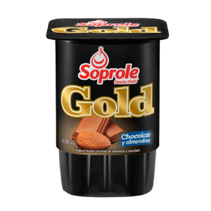 Yogurt Gold Chocolate y Almendras Soprole, 165 gr