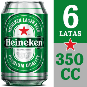 Cerveza Heineken Lata Six Pack, 6x350 cc