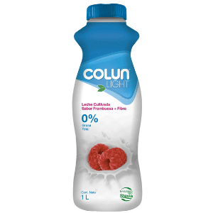 Leche Cultivada Frambuesa Light Colun, 1 litro